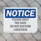 Signmission Please Shut The Gate Do Not Disturb Livestock, 14 in W x Rectangle, Plastic OS-2PACK-NS-P-1014-L-17589 - alternate 2